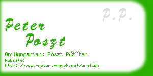 peter poszt business card